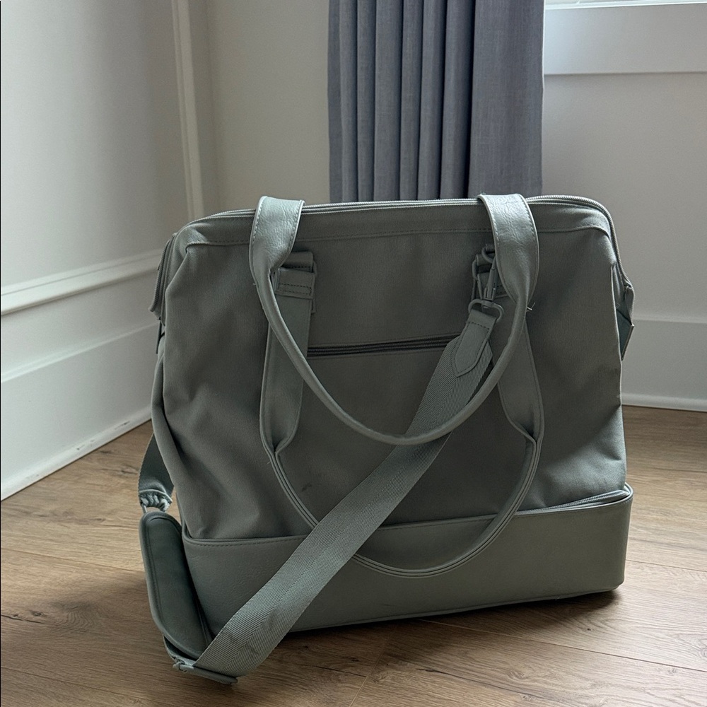 BEIS THE MINI WEEKENDER SLATE TRAVEL BAG